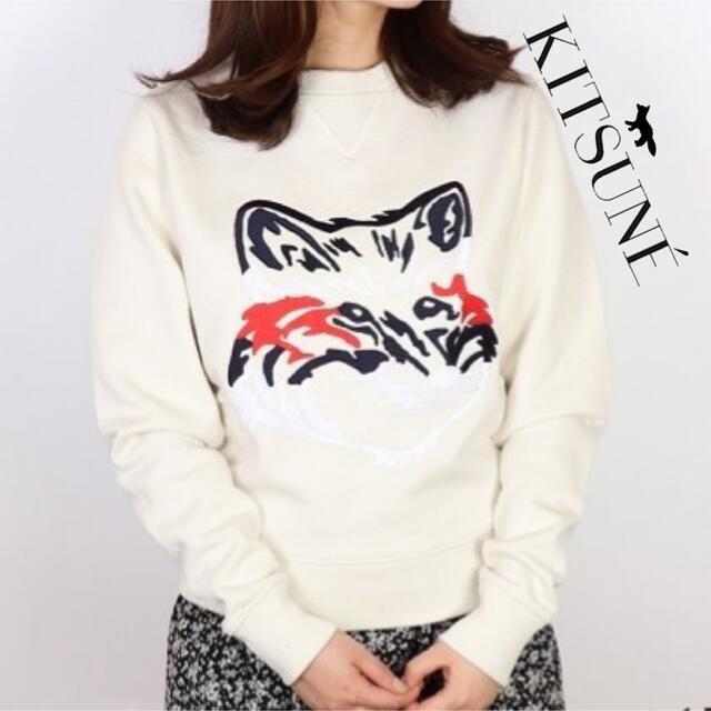 21SS MAISON KITSUNE BIG FOX 刺繍　スウェット　L