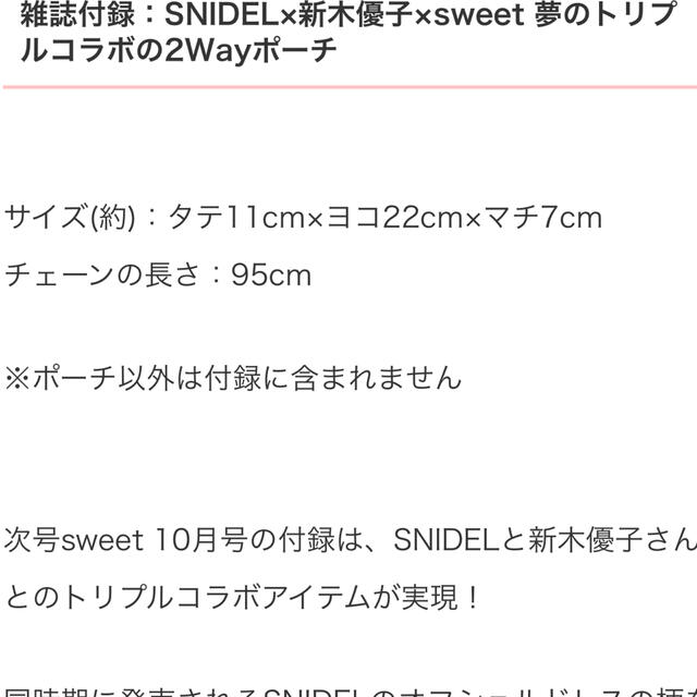 SNIDEL(スナイデル)のsweet付録 レディースのファッション小物(ポーチ)の商品写真