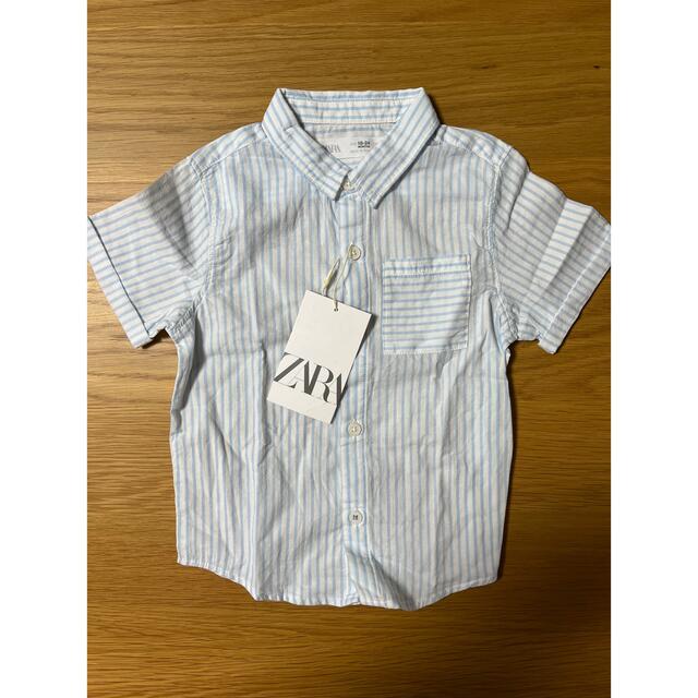 ZARA KIDS(ザラキッズ)の★☆新品未使用タグ付き☆★zara キッズ　ストライプシャツ キッズ/ベビー/マタニティのベビー服(~85cm)(シャツ/カットソー)の商品写真