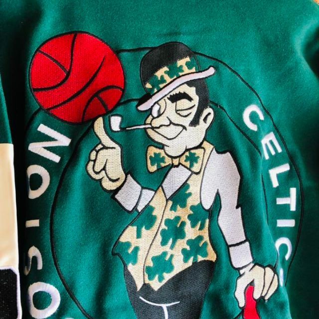 Celtic スタジャン ブルゾン 緑 グリーンバスケ NBA セルティックの