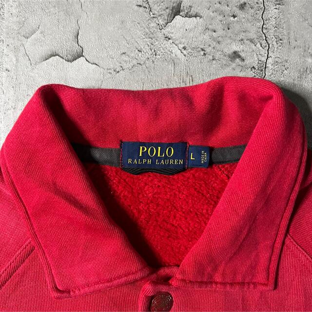 POLO RALPH LAUREN(ポロラルフローレン)の【POLO】希少 90s ブルゾン　アメカジ　赤　USED 古着　vintage メンズのジャケット/アウター(ブルゾン)の商品写真