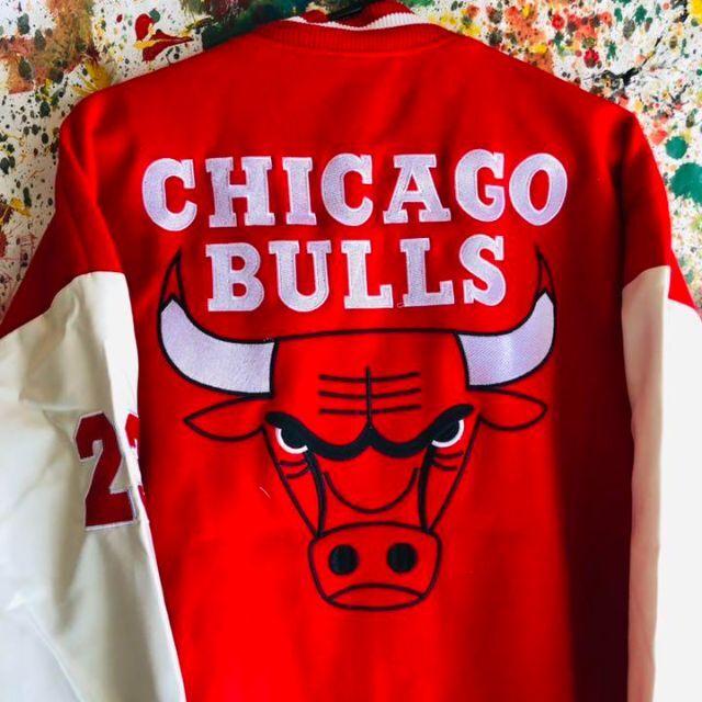 Chicago bulls スタジャン ブルゾン 赤 バスケ NBA ブルズ 新製品 www