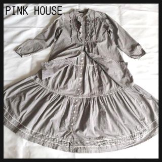 ピンクハウス(PINK HOUSE)のPink Houseピンクハウス　ワンピース&スカート　セットアップ　チェック(ロングワンピース/マキシワンピース)