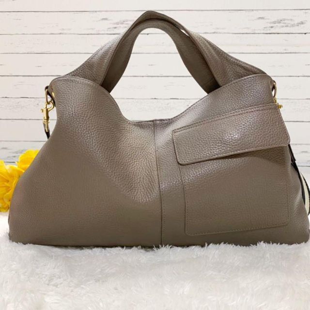 ATAO - 【美品】アタオ エルヴィ 2way ショルダーバッグ 革 モカ