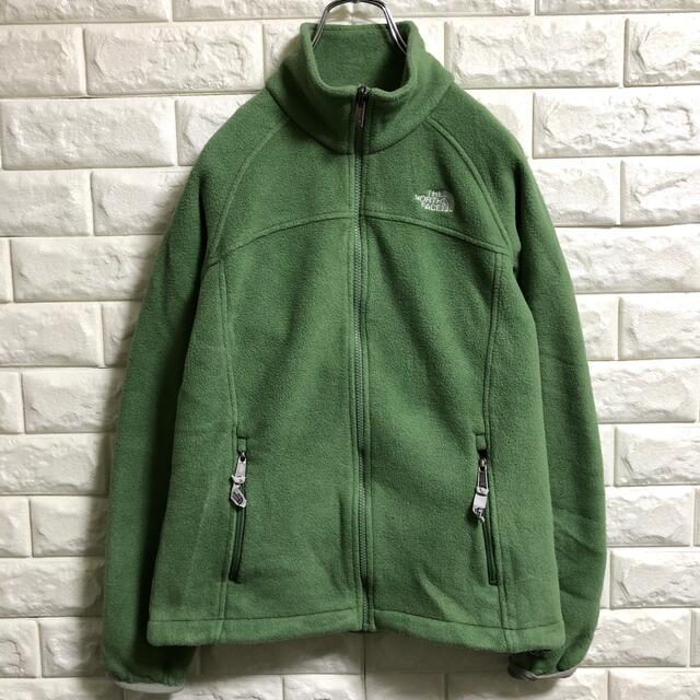 THE NORTH FACE(ザノースフェイス)の美品　ザノースフェイス　フルジップ　フリースジャケット　刺繍　レディースMサイズ レディースのジャケット/アウター(ブルゾン)の商品写真