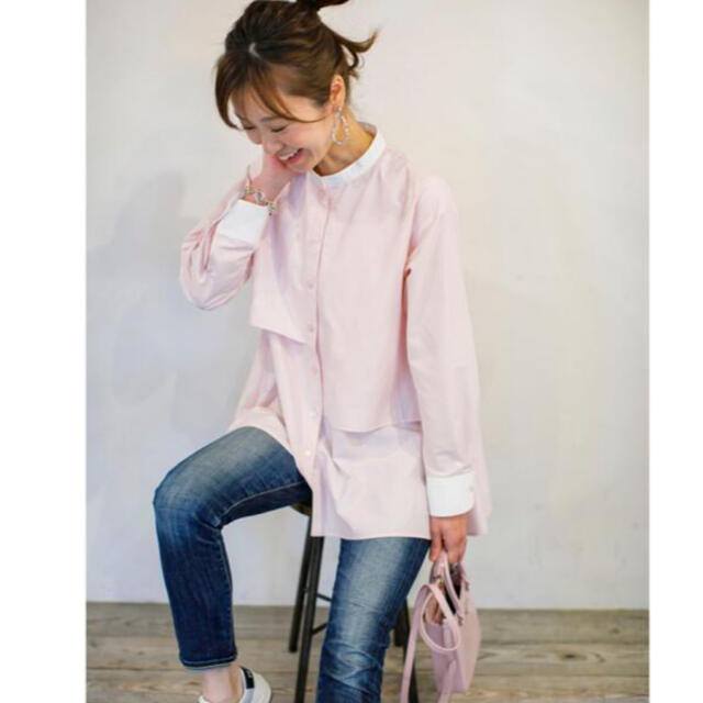 anplegant クレリックシャツ　ピンク　新品未使用タグ付き162㎝着用サイズ