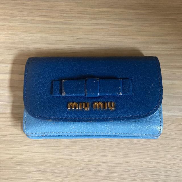 miumiu(ミュウミュウ)のmiumiu カードケース　ミニ財布 レディースのファッション小物(財布)の商品写真