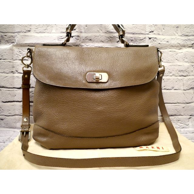 限定W特典付属 美品18万◇MARNI マルニ がまぐち 2way クロスボディ