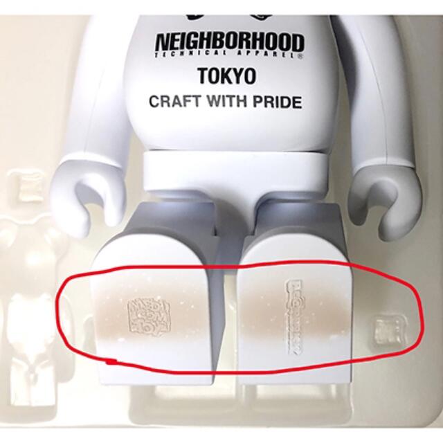 MEDICOM TOY(メディコムトイ)の数量限定 NEIGHBORHOOD White 400% ベアブリック/未使用 エンタメ/ホビーのフィギュア(その他)の商品写真