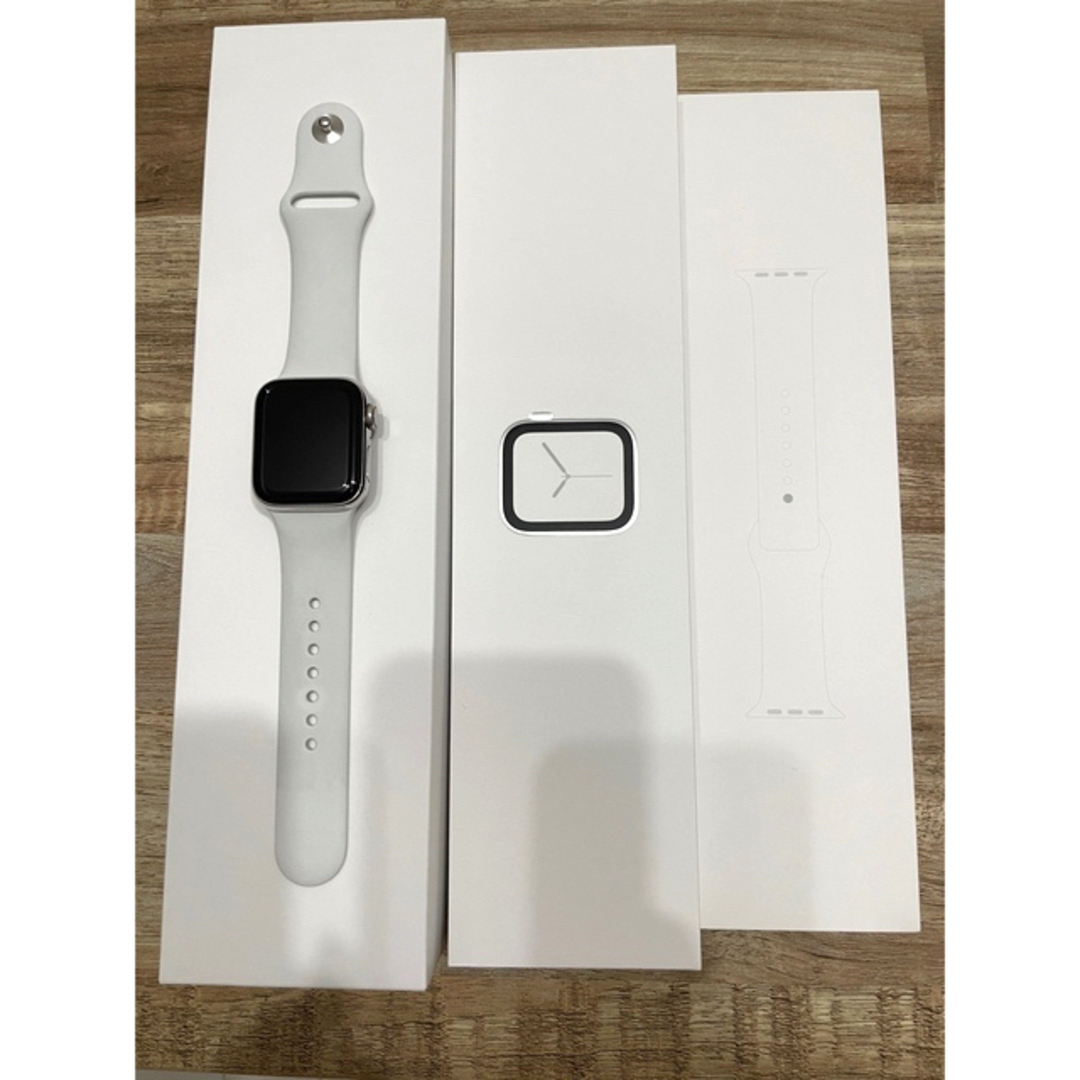 Apple Watch Series4 40mm ステンレス シルバー ホワイト-