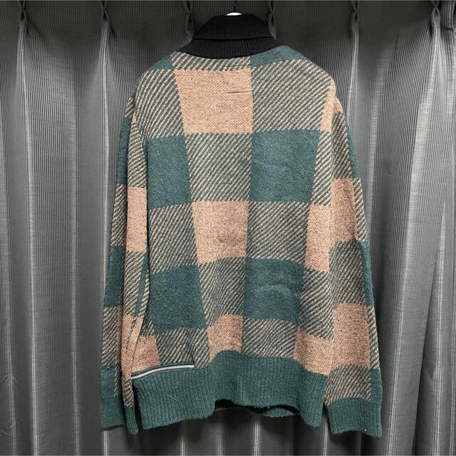 sacai BUFFALO CHECK PULLOVER ZIPKNIT ニット