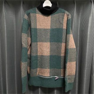 サカイ(sacai)のsacai BUFFALO CHECK PULLOVER ZIPKNIT ニット(ニット/セーター)