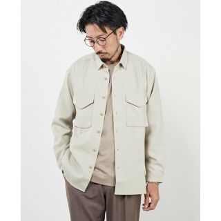 メンズメルローズ(MEN'S MELROSE)の【ベージュ】サスティナブルオフィサーシャツ(その他)