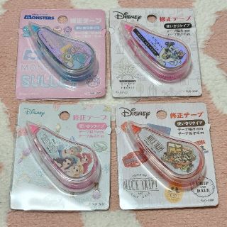 ディズニー(Disney)のサンスター　ディズニー　文房具　筆記具　修正テープ　4個セット(消しゴム/修正テープ)