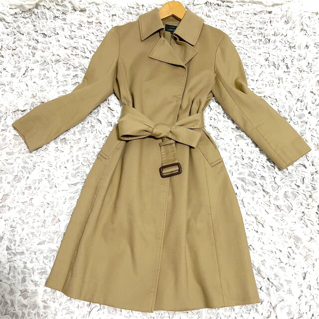 【最終値下げ商品】23区 コットン ダブルクロス ロングトレンチコート ベージュ