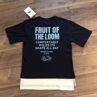 フルーツオブザルーム(FRUIT OF THE LOOM)の新品　フルーツオブザルーム  キッズ　重ね着風Tシャツ　バックプリント入り(Tシャツ/カットソー)