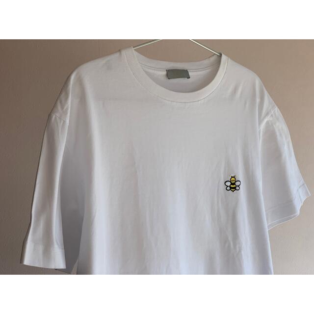 【美品】DIOR Tシャツ S /  BEE ホワイト クリスチャンディオール