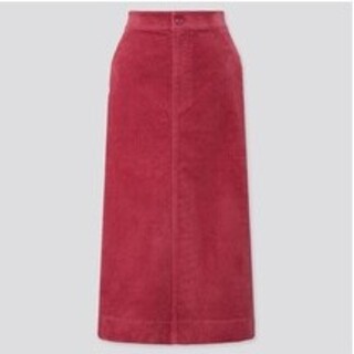 ユニクロ(UNIQLO)のコーデュロイスカート　ピンク(ひざ丈スカート)