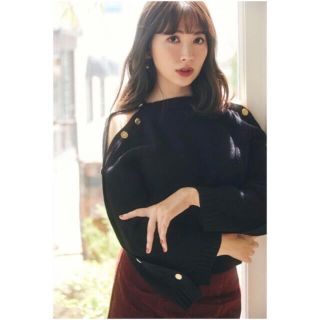 ハーリップトゥ(Her lip to)のEmbellished-Button Ribbed Knit pullover(ニット/セーター)