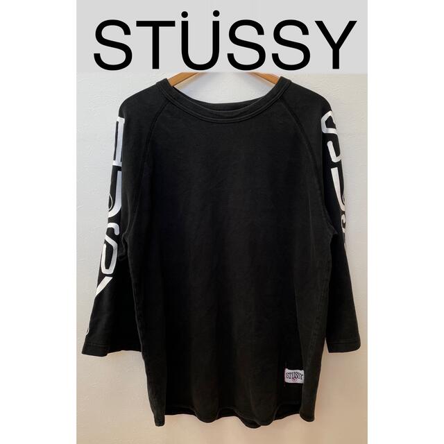 STUSSY ステューシー 七分袖Tシャツ L 袖ロゴ 【特別セール品】 64.0