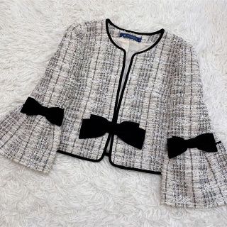 ■美品 M'S GRACY エムズグレイシー グログラン ツイードジャケット