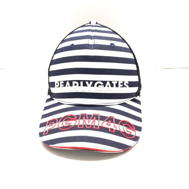 PEARLY GATES(パーリーゲイツ)のパーリーゲイツ キャップ - 黒×白×マルチ レディースの帽子(キャップ)の商品写真
