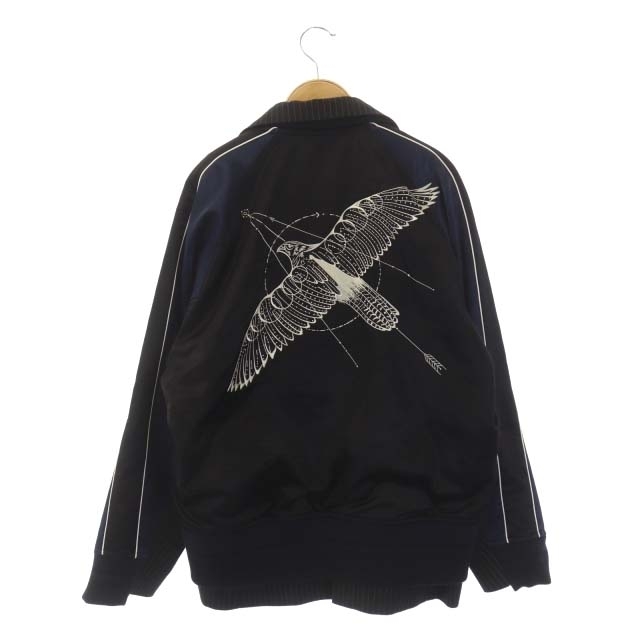 サカイ × ドクター ウー レイヤードデザインブルゾン ジャケット 刺繍 2 黒