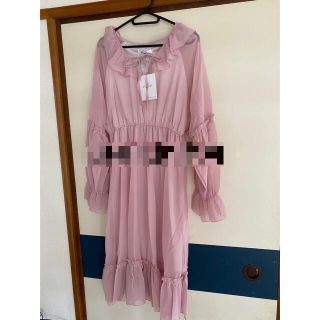 値下げ！春夏ワンピース　オーバーサイズ新品ビッグサイズワンピース　ロング　3XL(ロングワンピース/マキシワンピース)