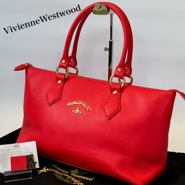 【極美品】VivienneWestwood トートバッグ　ボストン　赤　保存袋付