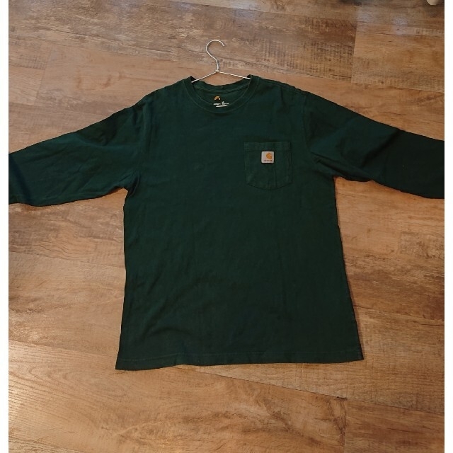 carhartt(カーハート)のCarhartt ロンT サイズM グリーン メンズのトップス(Tシャツ/カットソー(七分/長袖))の商品写真