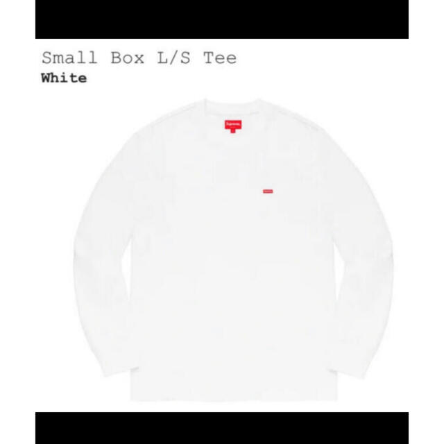 ホワイトWhite白サイズsupreme  small box l/s tee Mサイズ