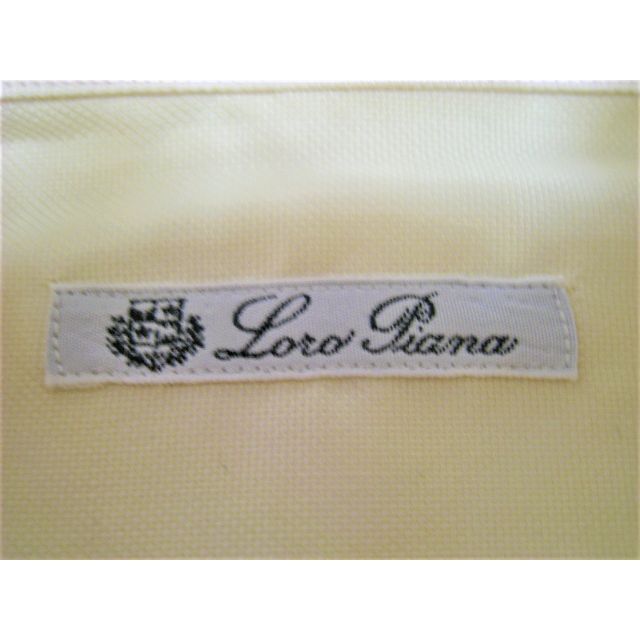 LORO PIANA(ロロピアーナ)のイタリー製 ロロピアーナLoro Piana シャツ ライトイエロー地 サイズL メンズのトップス(シャツ)の商品写真