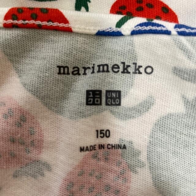 marimekko(マリメッコ)の新品 マリメッコ ユニクロ コラボ 海外限定 ワンピース キッズ 150 XS キッズ/ベビー/マタニティのキッズ服女の子用(90cm~)(ワンピース)の商品写真