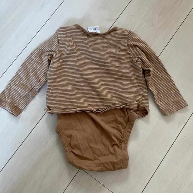 ZARA KIDS(ザラキッズ)のZARA 80 ボーダーロンパース キッズ/ベビー/マタニティのベビー服(~85cm)(ロンパース)の商品写真