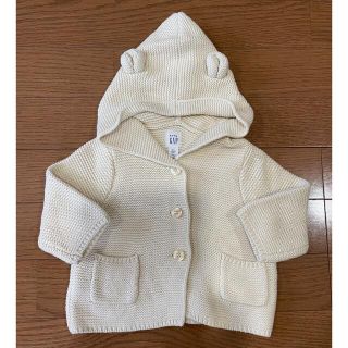 ベビーギャップ(babyGAP)のGAP くま耳 カーディガン　3-6months(カーディガン/ボレロ)