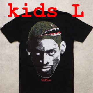 A0022-175■SHARK MOUTH■KID'S S/S TEE■ブラック(Tシャツ/カットソー(半袖/袖なし))