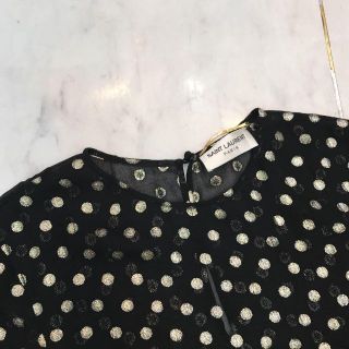 Saint Laurent - ☆美品☆サンローランパリ ワンピース ドット シルク ... サンローランパリ ワンピース M