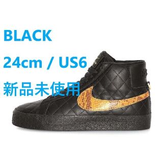 シュプリーム(Supreme)のSupreme NIKE BLAZER MID BLACK 24cm(スニーカー)