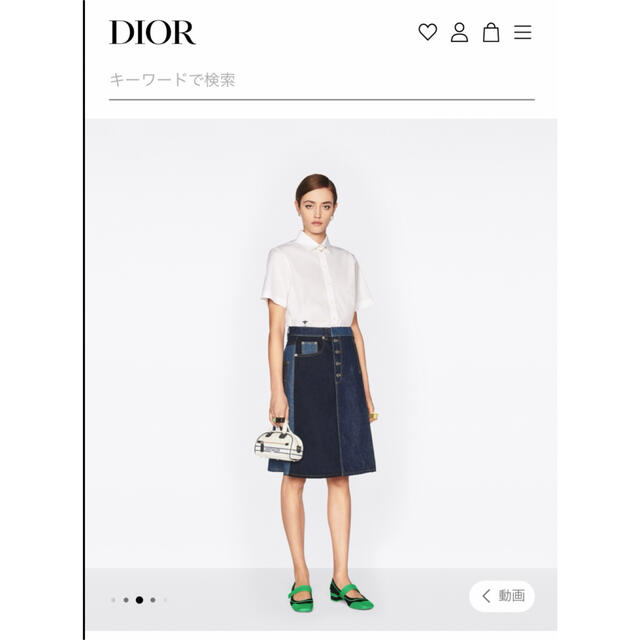 2022 dior デニムスカート　スカート　ディオール　プリーツ