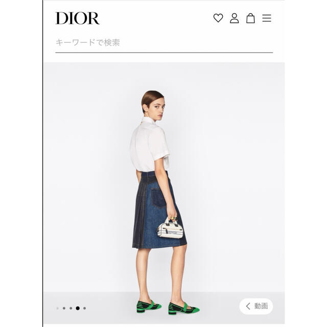 【極美品】Dior トロッター デニム スカート Mサイズ ディオール