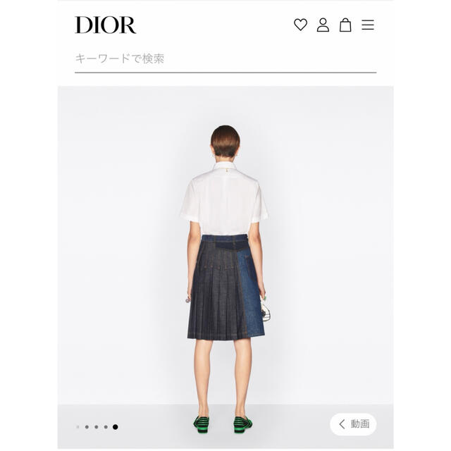 2022 dior デニムスカート　スカート　ディオール　プリーツ