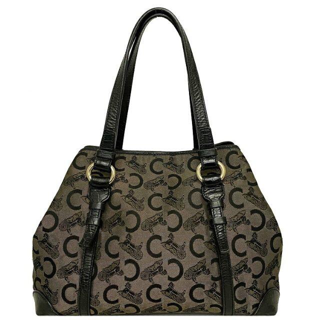 100%正規品 CELINE セリーヌドームタイプ馬車柄ハンドバッグ