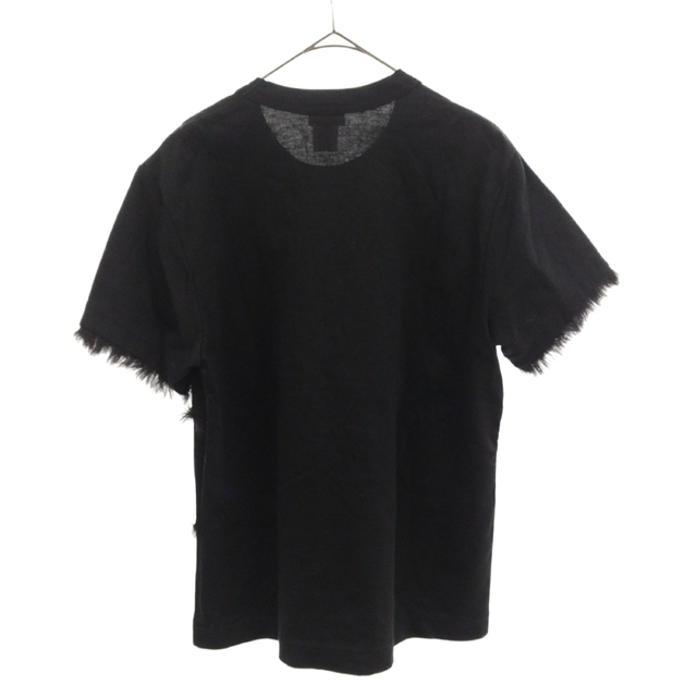 noir kei ninomiya(ノワールケイニノミヤ)のNOIR KEI NINOMIYA ノワール ケイニノミヤ フェイクファー切り替え 半袖Tシャツ ブラック 3D-T013 レディースのトップス(Tシャツ(半袖/袖なし))の商品写真