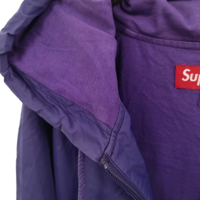 Supreme(シュプリーム)のSUPREME シュプリーム 12SS Hooded Coaches Jacket 裾ロゴ フーデッドコーチジャケット パープル メンズのジャケット/アウター(フライトジャケット)の商品写真