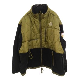 レディメイド(LADY MADE)のREADY MADE レディメイド 20AW FLEECE JACKET ライナー切替フリースジャケット ジップアップブルゾン ブラック×カーキ RE-PO-BL-00-00-110(ブルゾン)