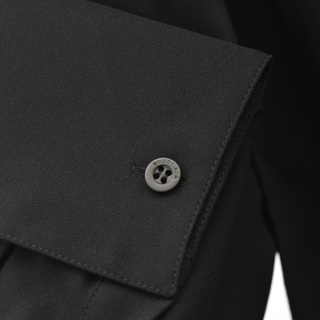 BALENCIAGA バレンシアガ tuxedo shirt with lavalliere 642258 タキシード 長袖シャツ ブラック スカーフ #dg2302