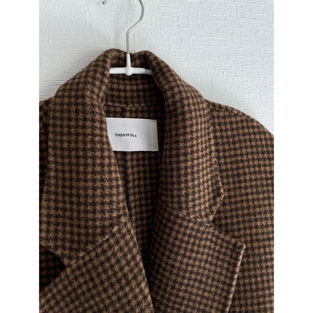 Over Check Coat サイズ38ロングコート