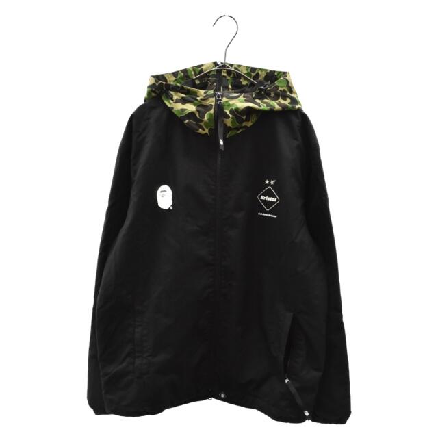 F.C.R.B./F.C.Real Bristol/FCRB エフシーアールビー/エフシーレアルブリストル 19SS×A BATHING APE SEPARATE PRACTICE JACKET アベイシングエイプ カモフラ サル迷彩 ナイロン ジップアップパーカー FCRB-190104 ブラック/カーキ