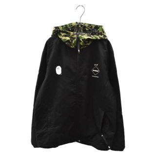 エフシーアールビー(F.C.R.B.)のF.C.R.B./F.C.Real Bristol/FCRB エフシーアールビー/エフシーレアルブリストル 19SS×A BATHING APE SEPARATE PRACTICE JACKET アベイシングエイプ カモフラ サル迷彩 ナイロン ジップアップパーカー FCRB-190104 ブラック/カーキ(マウンテンパーカー)