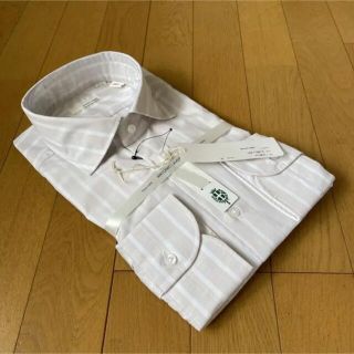 スーツカンパニー(THE SUIT COMPANY)のスーツカンパニー長袖ドレスシャツストライプ/カッタウェイL（41-84）新品(シャツ)